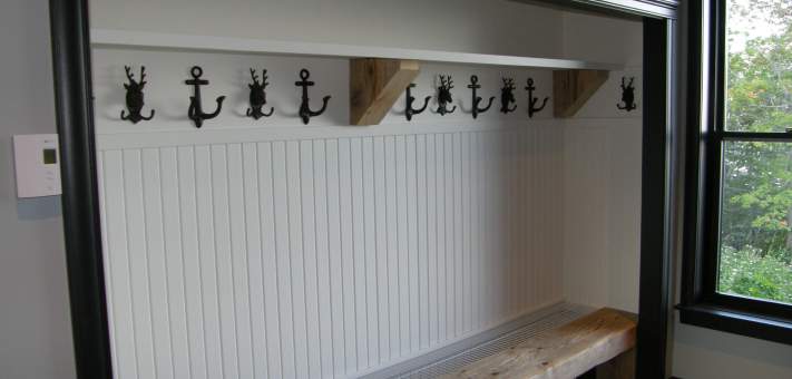 Chalet for rent Ilaali at Versant du Massif, with its change and drying room after outdoor activities. - Cottage for rent Charlevoix