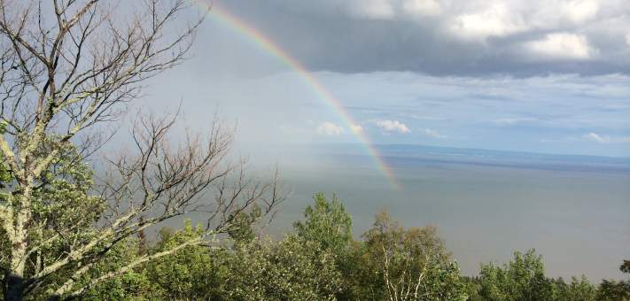From the terrasse of the Ilaali Chalet at Petite Riviere St-Francois. Where is the pot of gold? - Cottage for rent Charlevoix