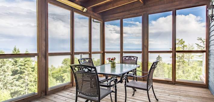 Screen porch - Cottage for rent Charlevoix