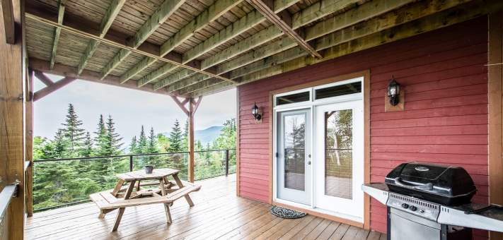 Patio table and BBQ - Cottage for rent Charlevoix