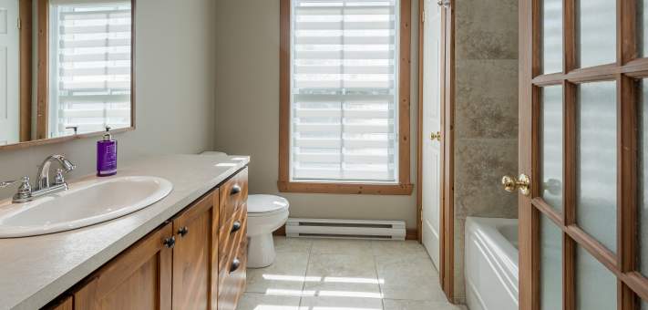 Salle de bain complète (haut) - Chalet à louer Charlevoix