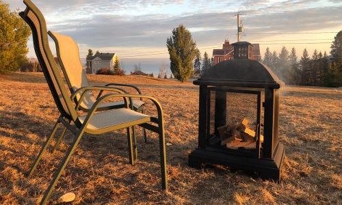 Outdoor Fireplace  - Cottage for rent Charlevoix