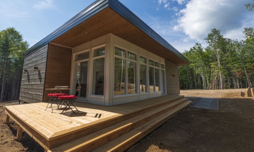 Terrasse de côté - Chalet à louer Charlevoix