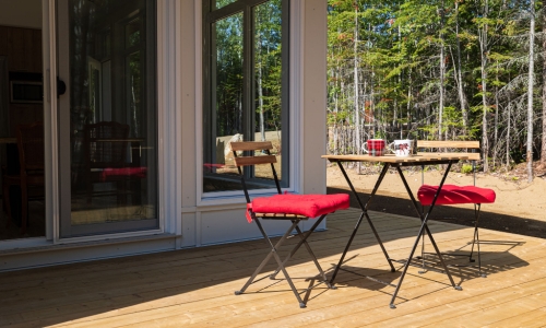 Patio arrière - Chalet à louer Charlevoix