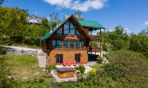 Le Scandinave façade côté fleuve St-Laurent - Chalet à louer Charlevoix