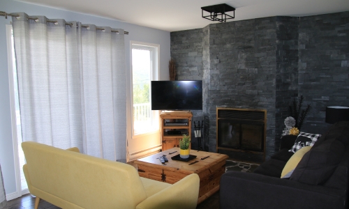 Salon bas - Chalet à louer Charlevoix