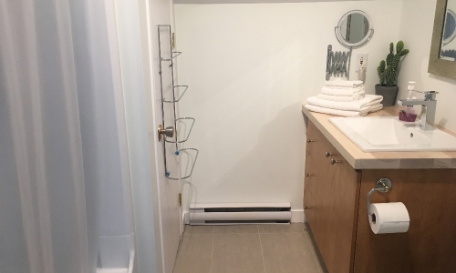 Bathroom with Shower and washer & dryer - Cottage for rent Charlevoix
