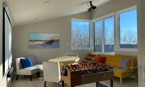 Salon au deuxième étage - Chalet à louer Charlevoix