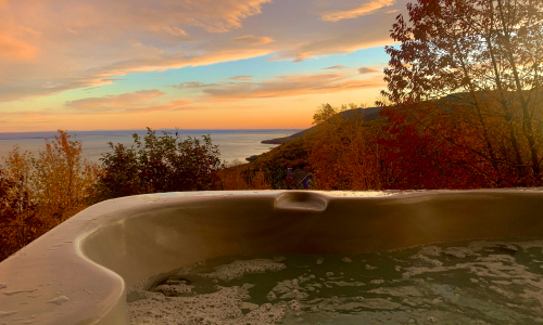 View from the hot tub - Cottage for rent Charlevoix