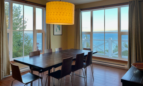 Salle à manger (bas) - Chalet à louer Charlevoix