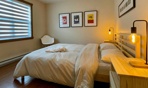 1ère chambre (haut) - Chalet à louer Charlevoix