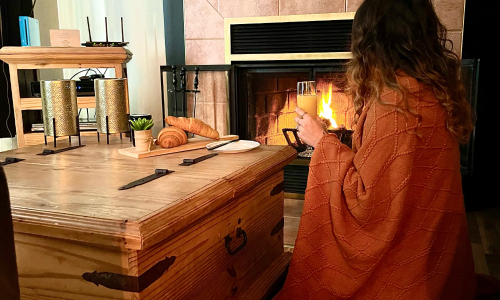 Breakfast with fireplace - Cottage for rent Charlevoix