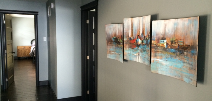 Sea and mountains decoration style in the Ilaali prestige chalet of Charlevoix.  - Cottage for rent Charlevoix