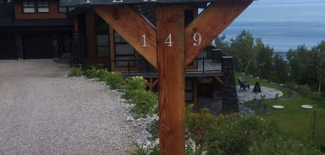 "You are welcome!" at Ilaali lodge in Charlevoix.